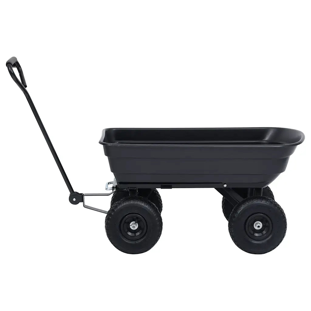 Carrello Manuale Ribaltabile da Giardino 300 kg 75 L Nero cod mxl 53652