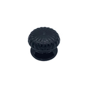 Pomolo fisso per porta SAGUATTI 861/80QB in alluminio nero lucido