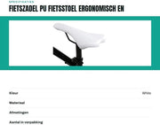 Sella Bicicletta Ergonomica - Progettata con Design - Pelle in PU - Impermeabile - Resistente ai Scontri - Respirante - Facile da Installare - Sella Bicicletta