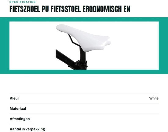 Sella Bicicletta Ergonomica - Progettata con Design - Pelle in PU - Impermeabile - Resistente ai Scontri - Respirante - Facile da Installare - Sella Bicicletta