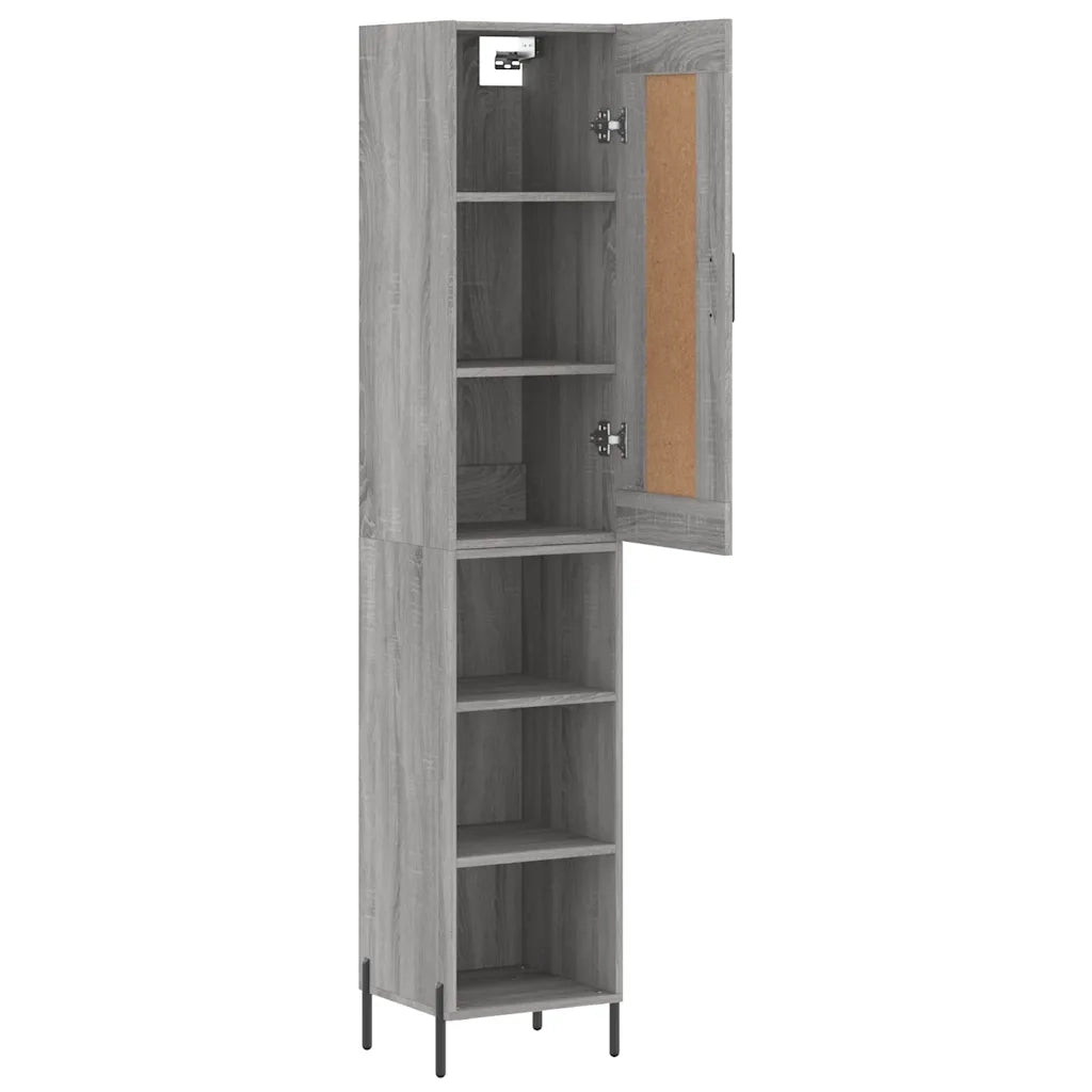 Credenza Grigio Sonoma 34,5x34x180 cm in Legno Multistrato 3200335