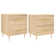 Set di 2 Comodini | Armadio da Notte | Mobiletto da notte Rovere Sonoma 40x35x47,5 cm in Legno Multistrato