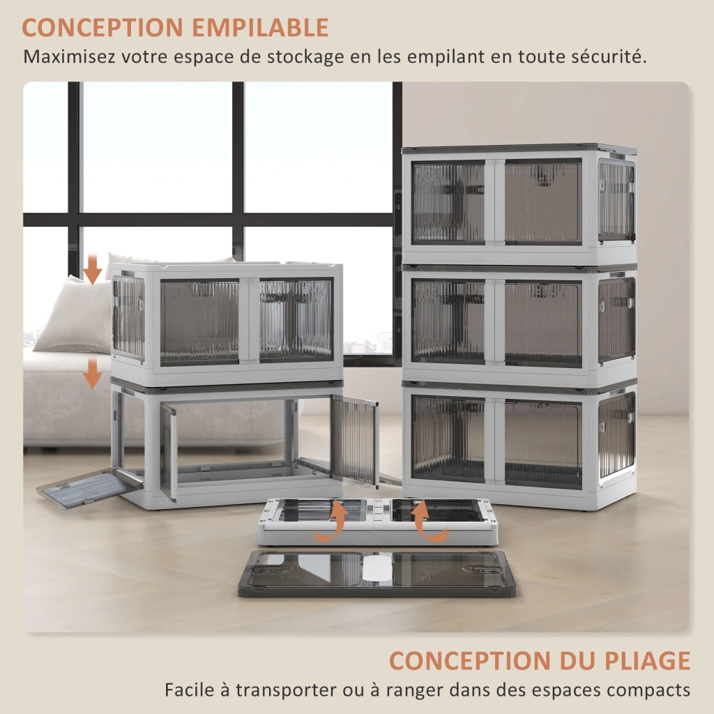 Contenitore Pluriuso Plastica 69L ¨C zephmum ¨C Bianco 4 Ruote