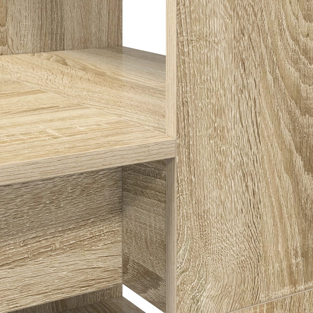 Scrivania con Storage Rovere Sonoma 113x54x120 cm Legno Ingegnerizzato
