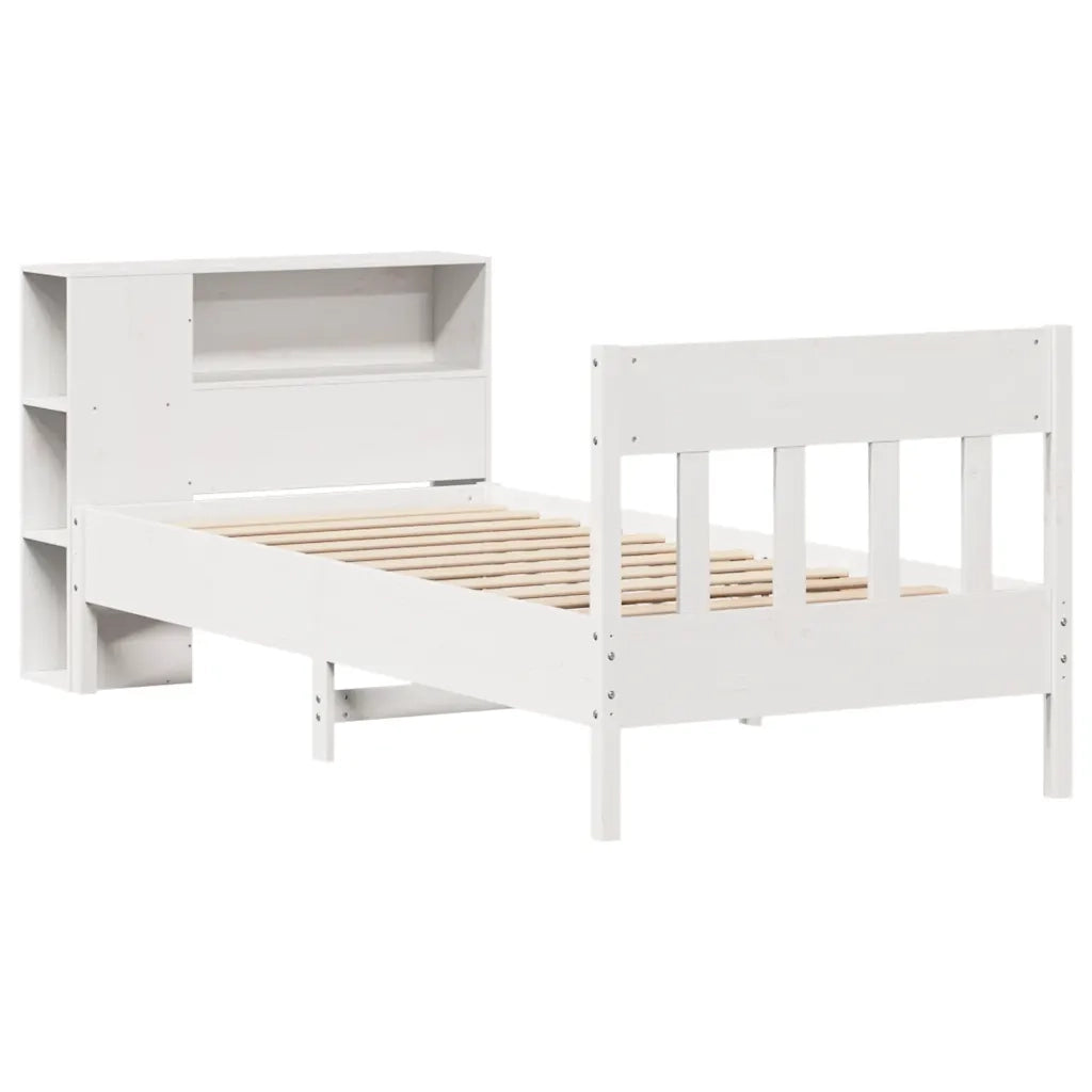 vidaXL Letto con Libreria senza Materasso 75x190 cm in Legno Pino