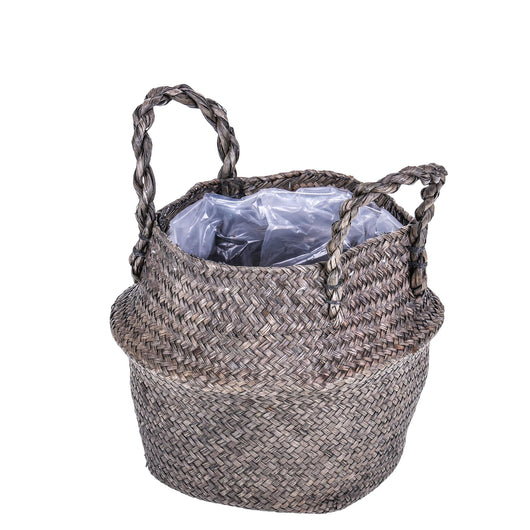 Set 2 Cesti Giara in Materiale Naturale H 20 cm