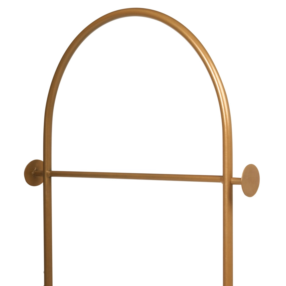 Appendiabiti in acciaio nero da 174 cm indipendente con struttura in metallo stile industriale moderno oro