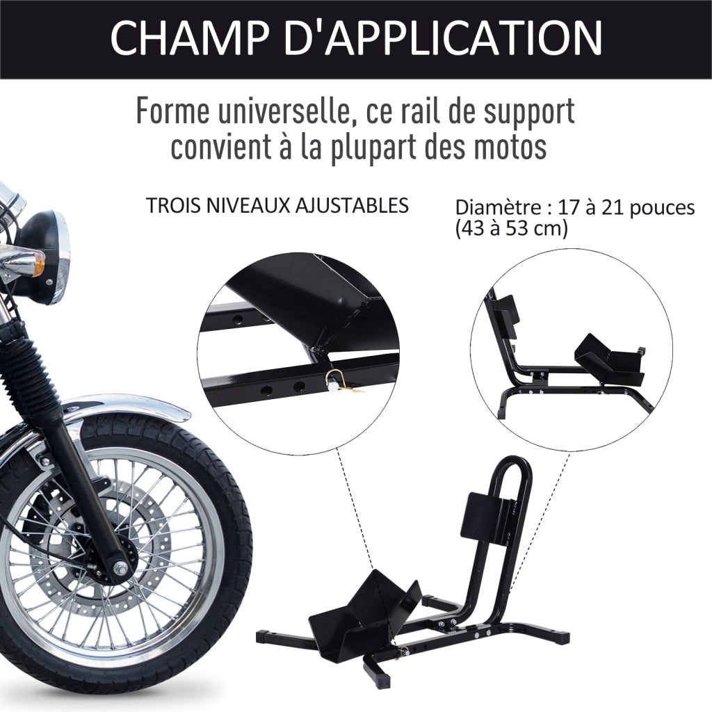 Supporto B¨¦quille Moto ¨C zephmum ¨C Nero 17-21 Pollici
