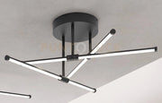ELIA/PLP N Plafoniera in metallo nero a LED 24W 3000K 1548lm 70cm