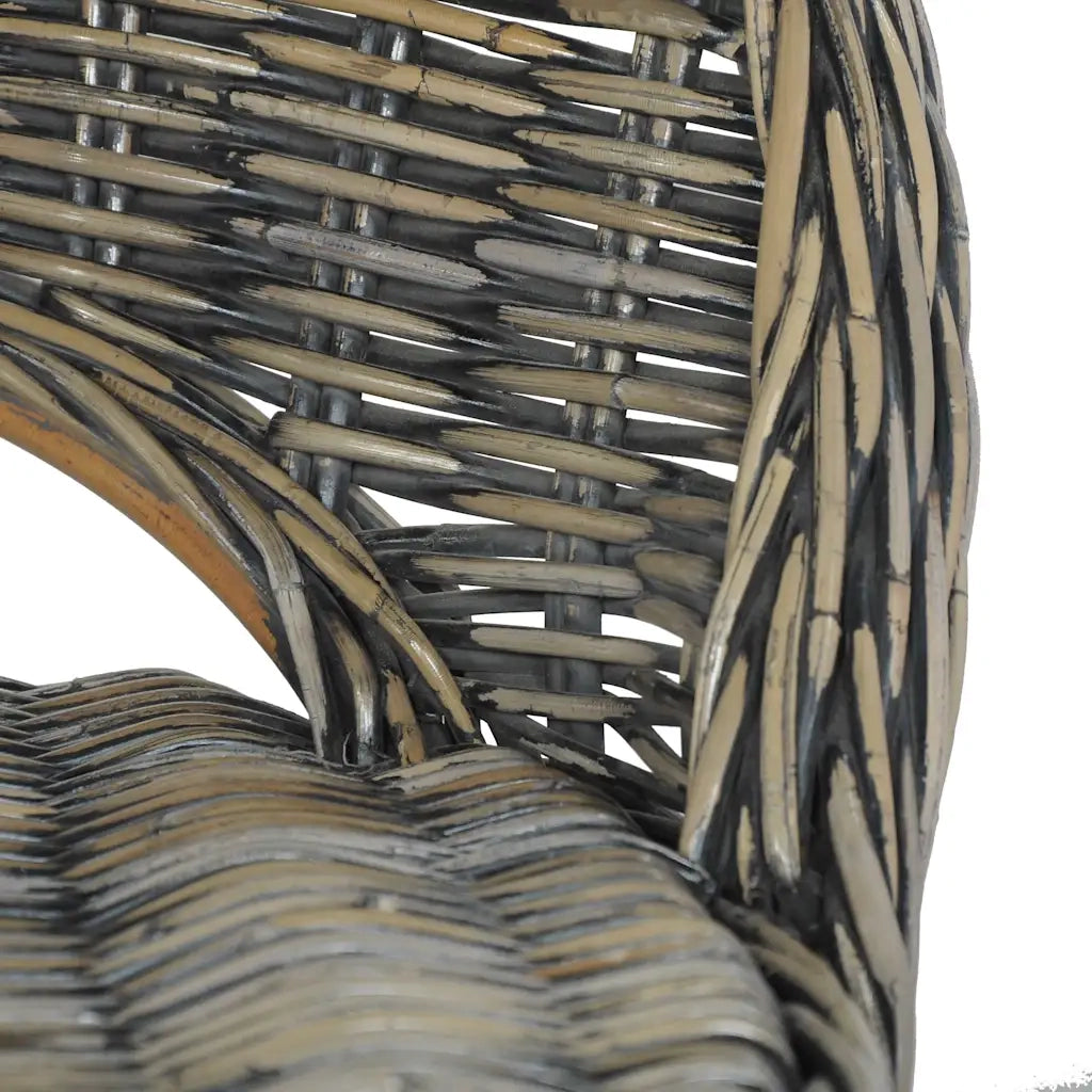 Poltrona-Divano Sedia-Poltroncina in Rattan Kubu Nero