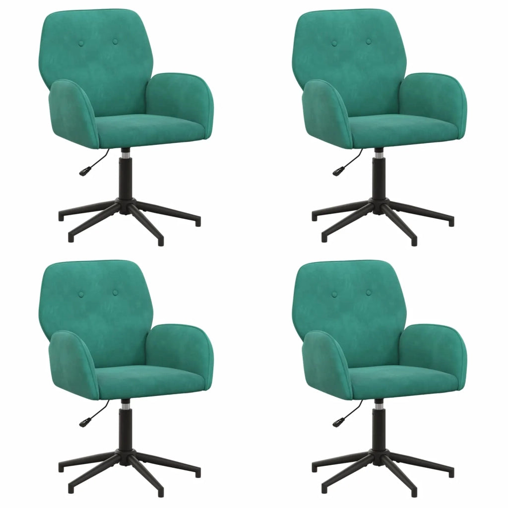 Sedie da scrivania girevoli 4 pz 54 x 55 x 90 cm Turchese 3428337