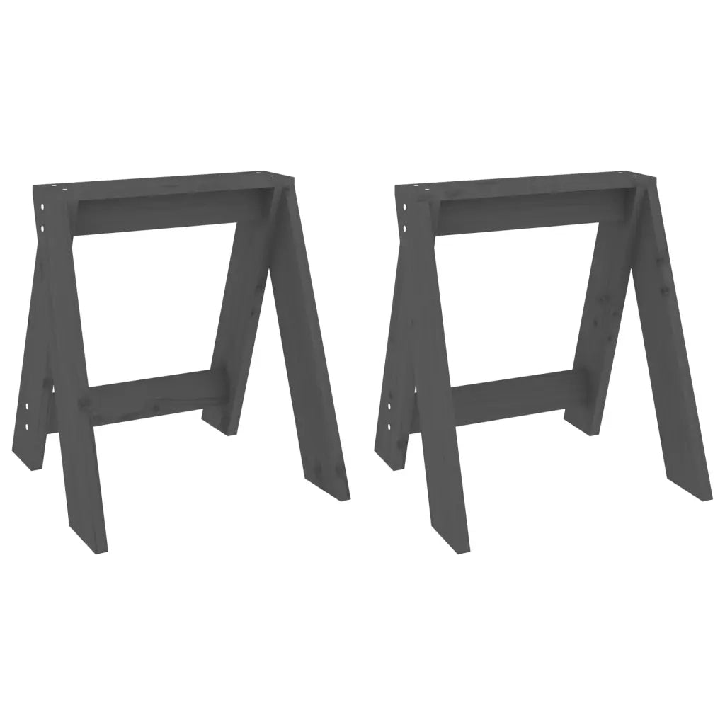 Sgabelli 2 pz grigio 40x40x45 cm in Legno Massello di Pino cod mxl 50320