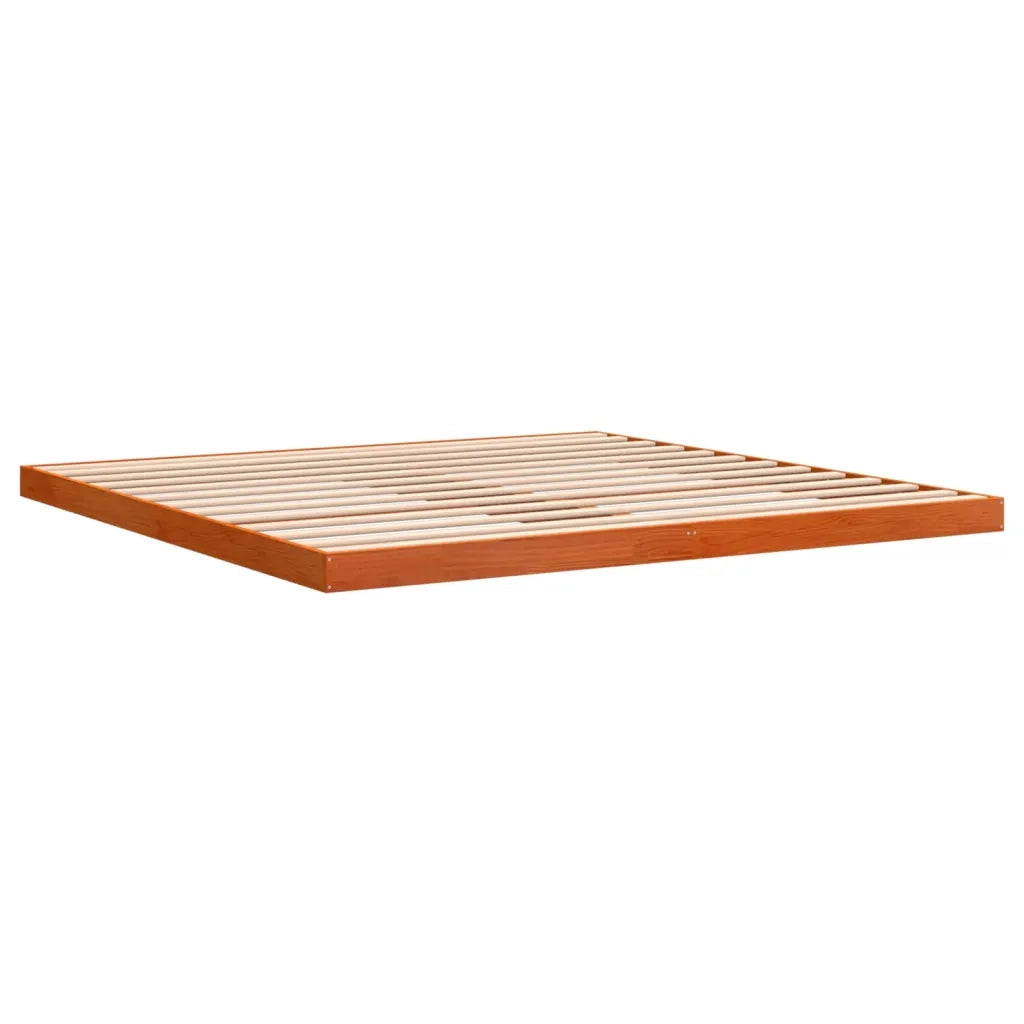 Giroletto Marrone Cera 180x200 cm in Legno Massello di Pino 847147