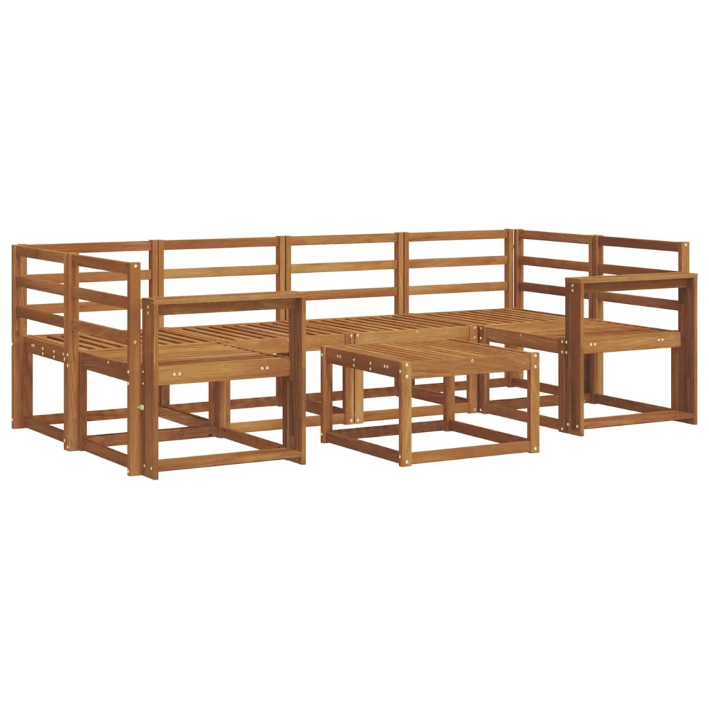 Set di divani da esterno 7 pcs Naturale