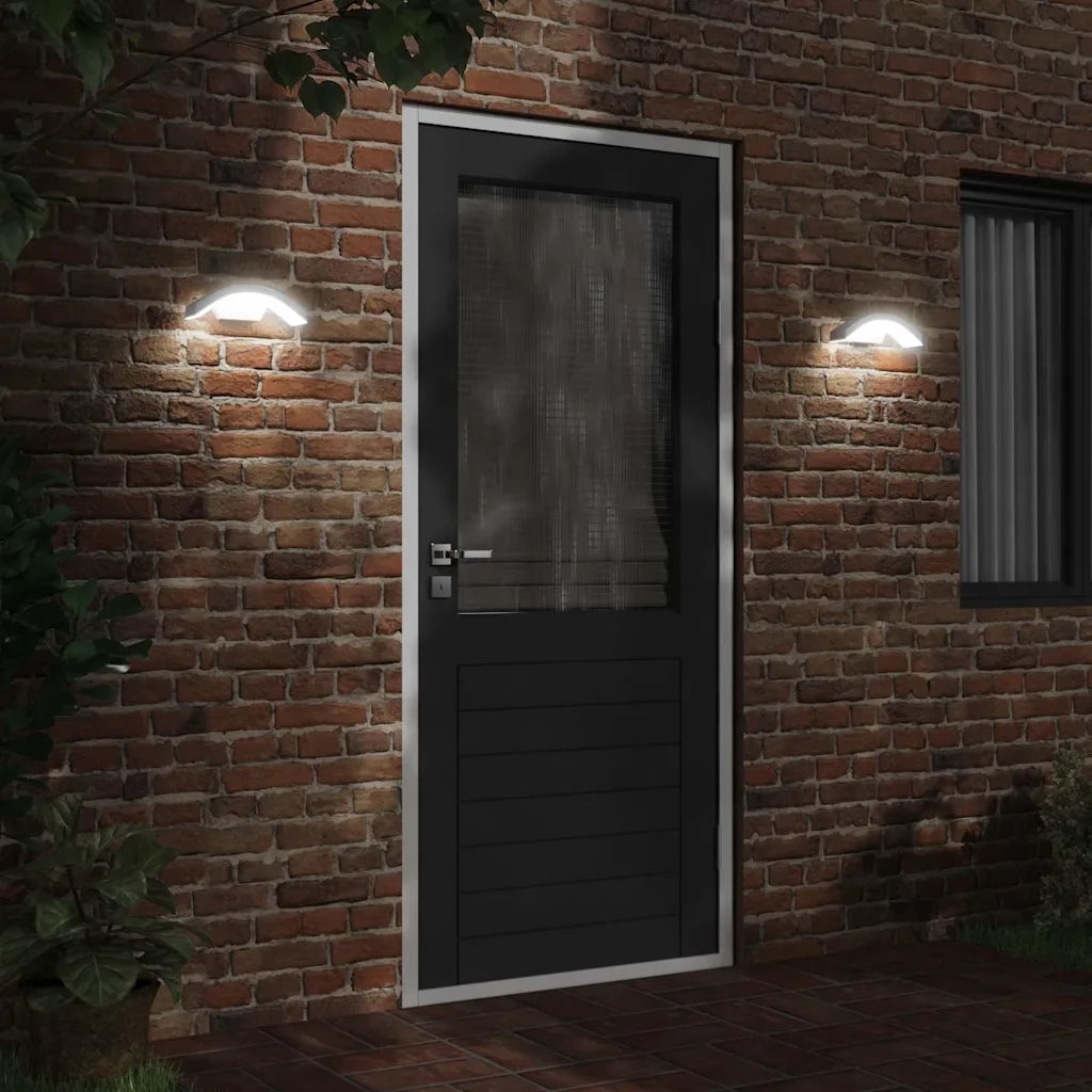 Applique con LED e Sensore 2 pz Bianche in Alluminio Pressofuso CFW8210628