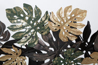 Pannello Antique Leaf 133x10x67 cm in Ferro Multicolor