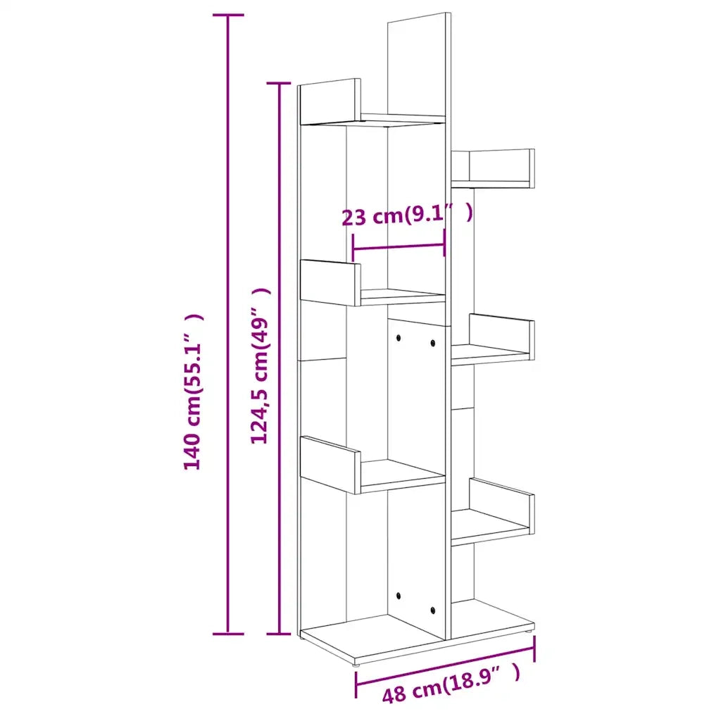 Libreria Grigio Cemento 48x25,5x140 cm in Truciolato 808913