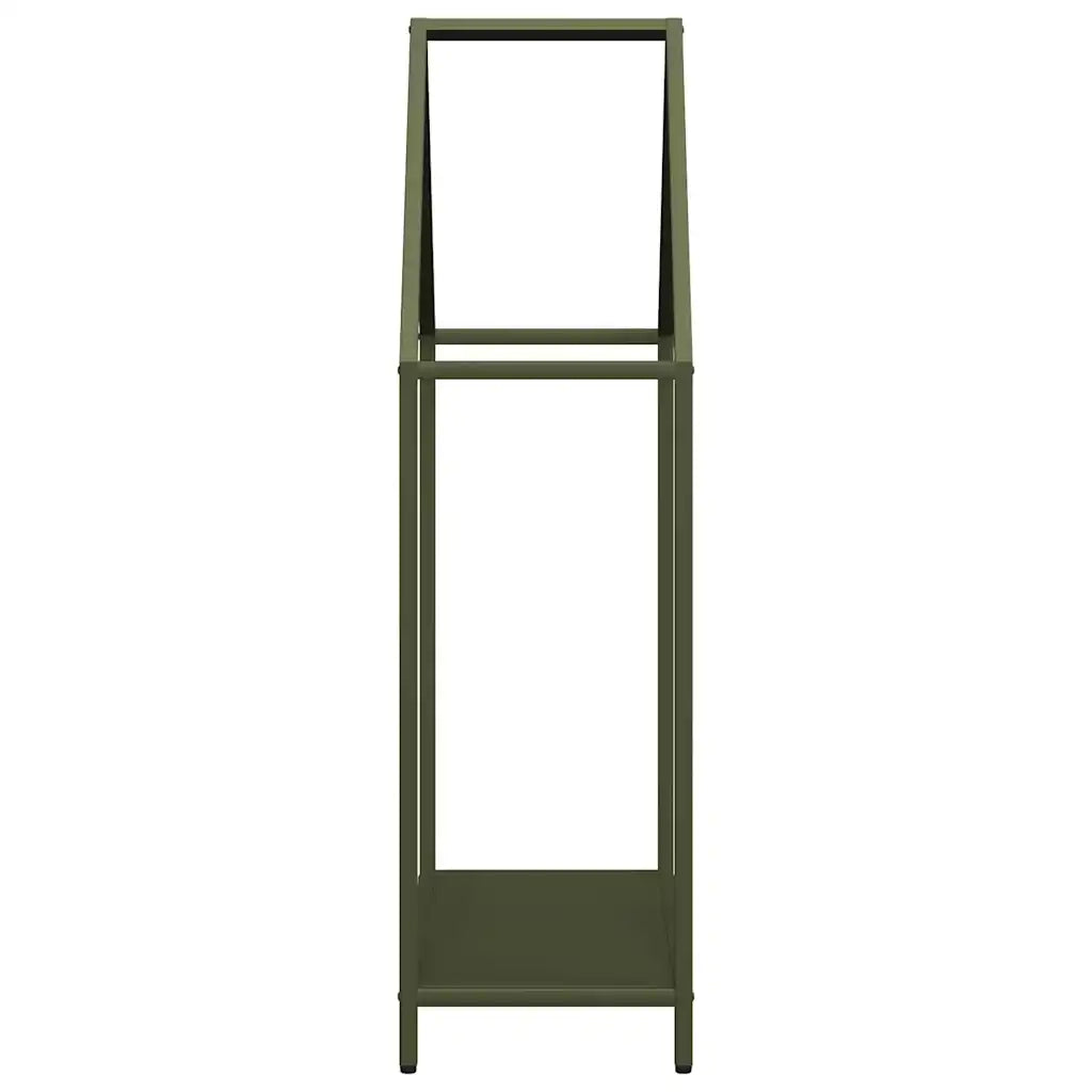 Rastrelliera per Legna da Ardere Verde Oliva 60x25x90 cm