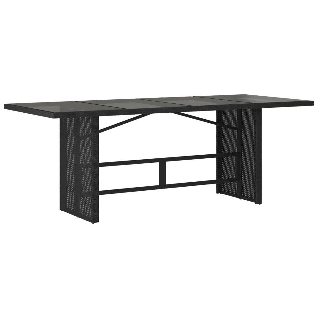 Set da Pranzo da Giardino 7 pz Nero con Cuscini in Polyrattan 3262922