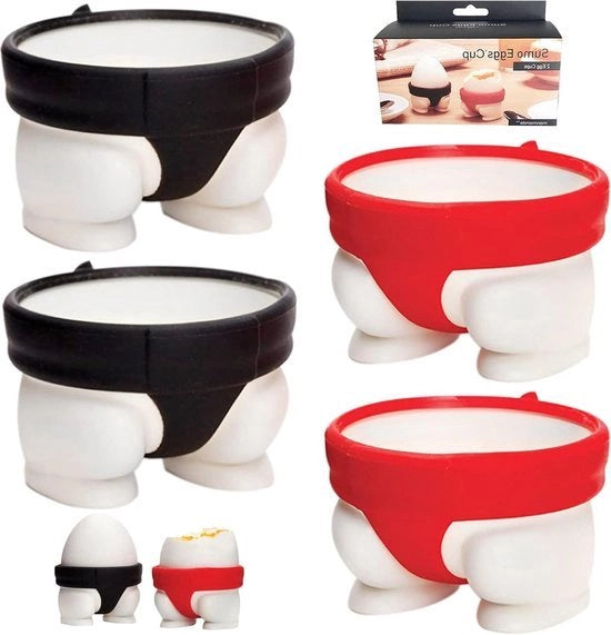 Set di contenitori per uova colorati - contenitore per uova in silicagel riutilizzabile - adatto per servire le uova - da utilizzare in casa e in ristoranti - 6 * 5,5 * 4cm
