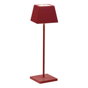 SIESTA Lampada da tavolo portatile LED 2,2W IP54 CCT 2700-3000K dimmerabile touch - Struttura in alluminio pressofuso - Colore Rosso