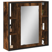 Mobile Bagno Specchio Rovere Fumo 60x16x60 cm Legno Multistratocod mxl 90752