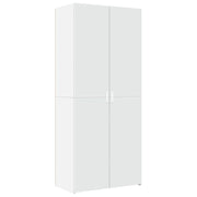 Buffet credenza cassettiera mobiletto mobile contenitore organizer cucina soggiorno salotto alto 80 x 42,5 x 185 cm legno ingegnerizzato bianco 02_0032774