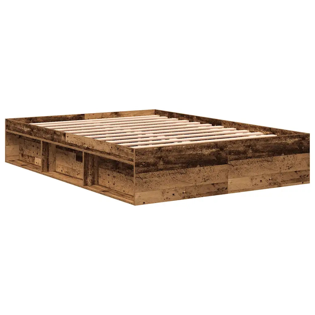 vidaXL Giroletto senza Materasso Legno Antico 140x200cm in Truciolato