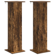 Supporto per piante | Sostegno per piante 2 pz Rovere Fumo 30,5 x 30 x 100,5 cm