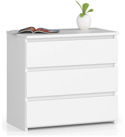 Comodino AKORD CL3 Bianca 60 cm 3 cassetti 60x35x57 cm