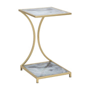 Tavolino VKH543, Oro, Metallo, 40x35x60 cm