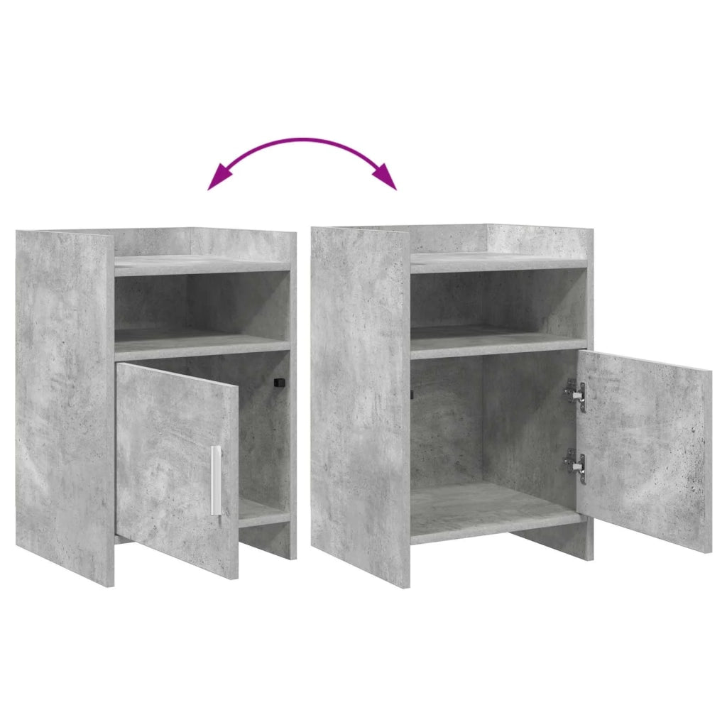 Comodini Grigio Cemento 40 x 36 x 60 cm Legno ingegnerizzato 8011041