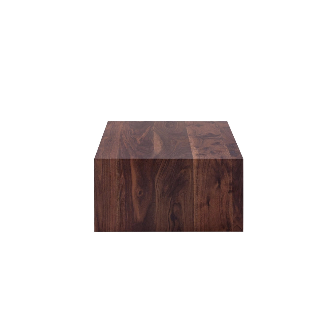 Tavolino da salotto 98.5x59.5x36 cm con design rettangolare effetto noce; MDF; noce