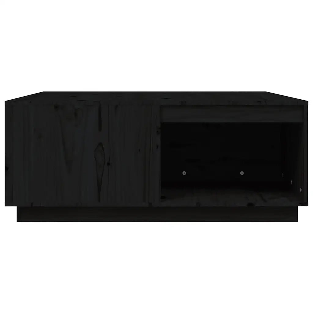 Tavolino da salotto | Tavolino da caff¨¨ | Tavolino da Soggiorno Nero 100x101x40,5 cm Legno Massello di Pino