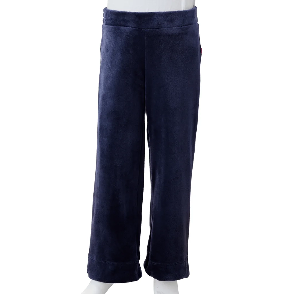 Pantaloni da Bambino in Velluto Blu Scuro 104 CFW8664972