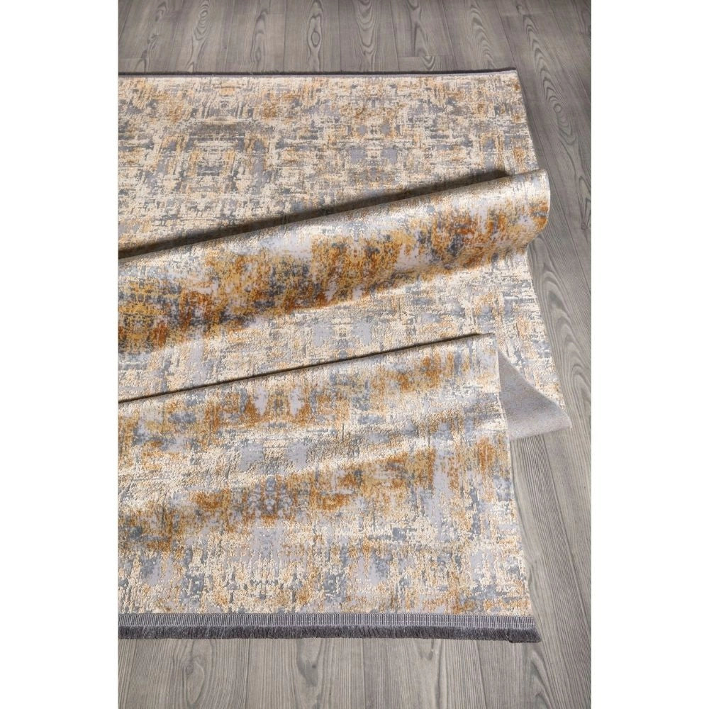 Tappeto antiscivolo Ada 160x230 colore terra superficie lucida