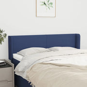 Testiera ad Orecchio-Testata con Orecchie Blu 147x16x78/88cm in Tessuto 515192