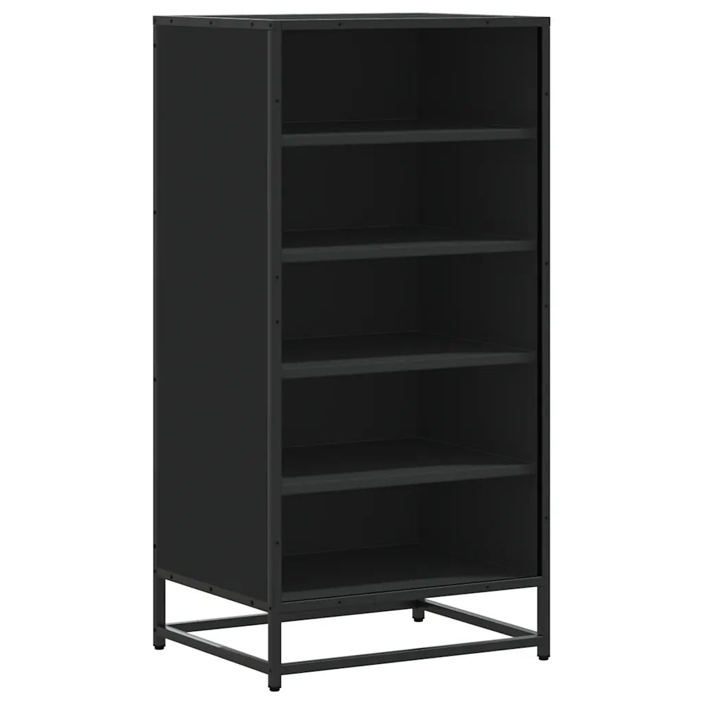 Scarpiera-Scaffale per scarpe Nera 48x38x97,5 cm in Legno Multistrato 991552