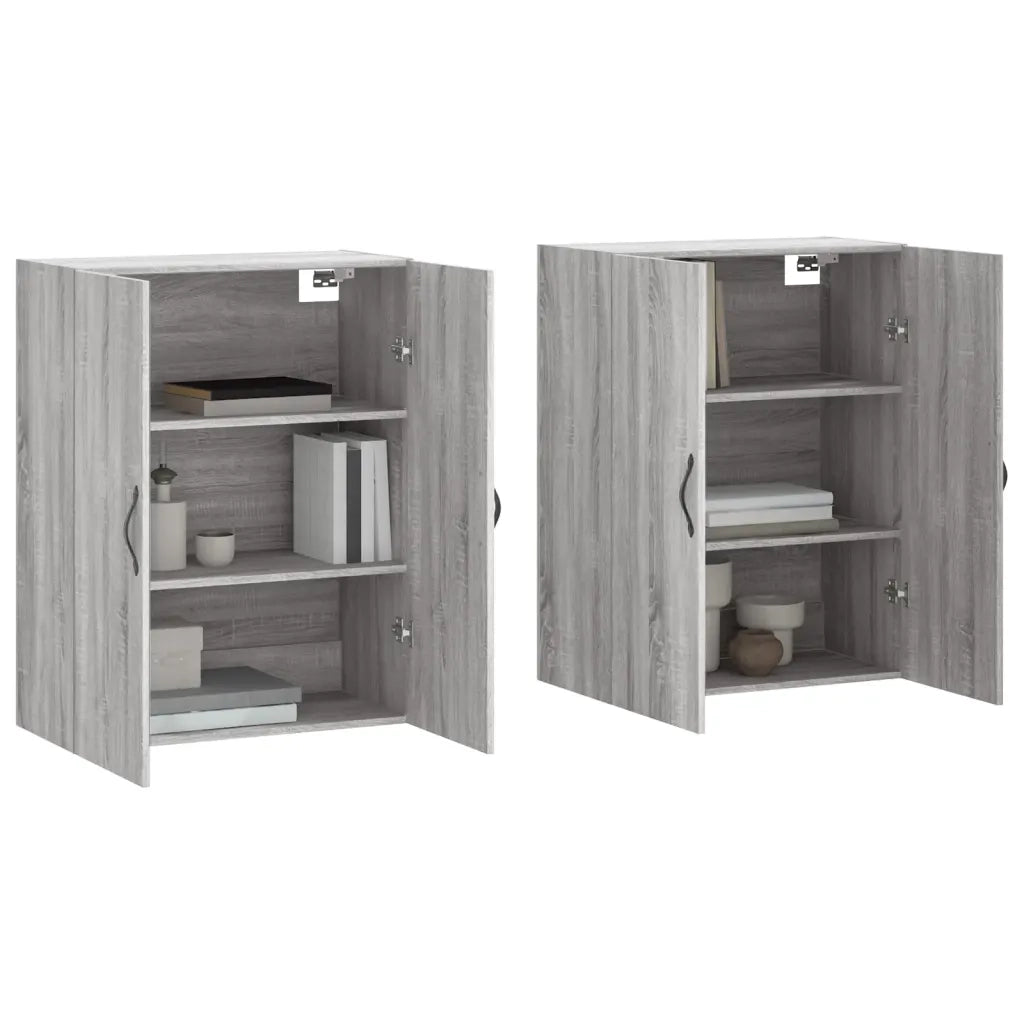 Armadietti a Parete 2 pz Grigio Sonoma in Legno Multistrato CFW2804360