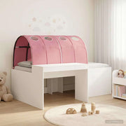 Letto con Tunnel 3 pz Bianco e Rosa Legno ingegnerizzato 3423644
