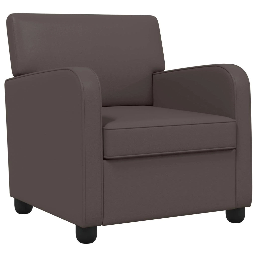 Poltrona Marrone Lucido Similpelle 42043436
