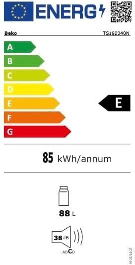 BEKO TS190040N FRIGORIFERO MONOPORTA 88L CLASSE E 82X47,5
