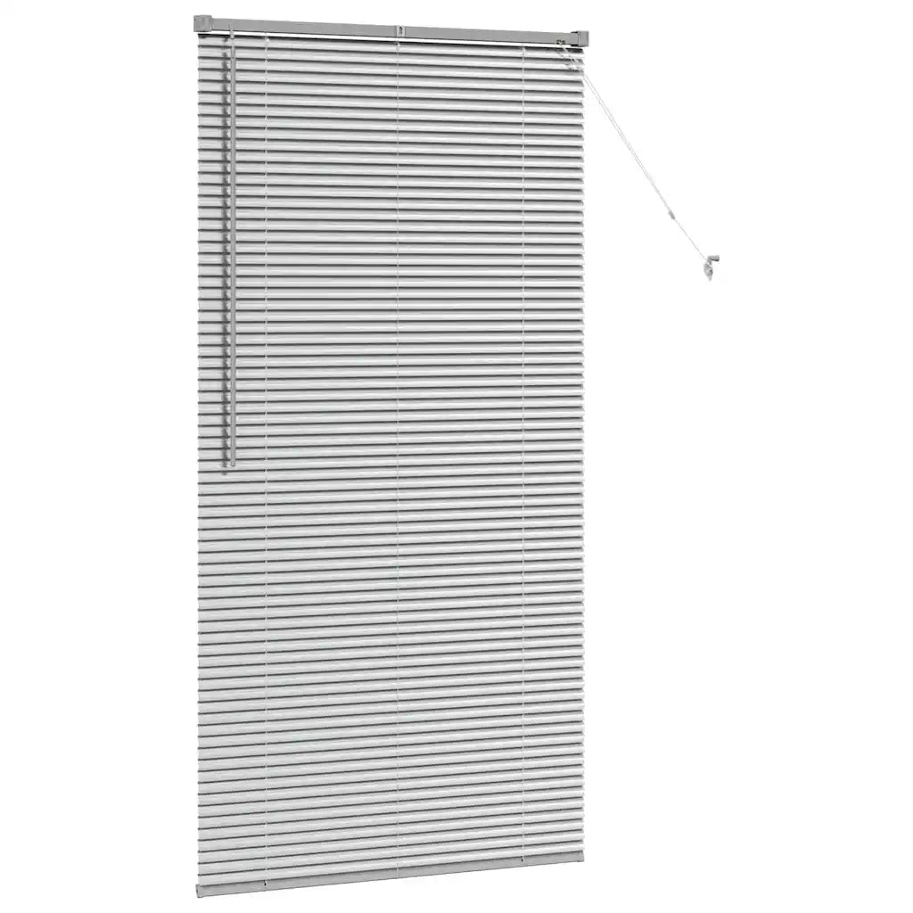 vidaXL Tenda per Finestra con tende Manuale Argento Alluminio