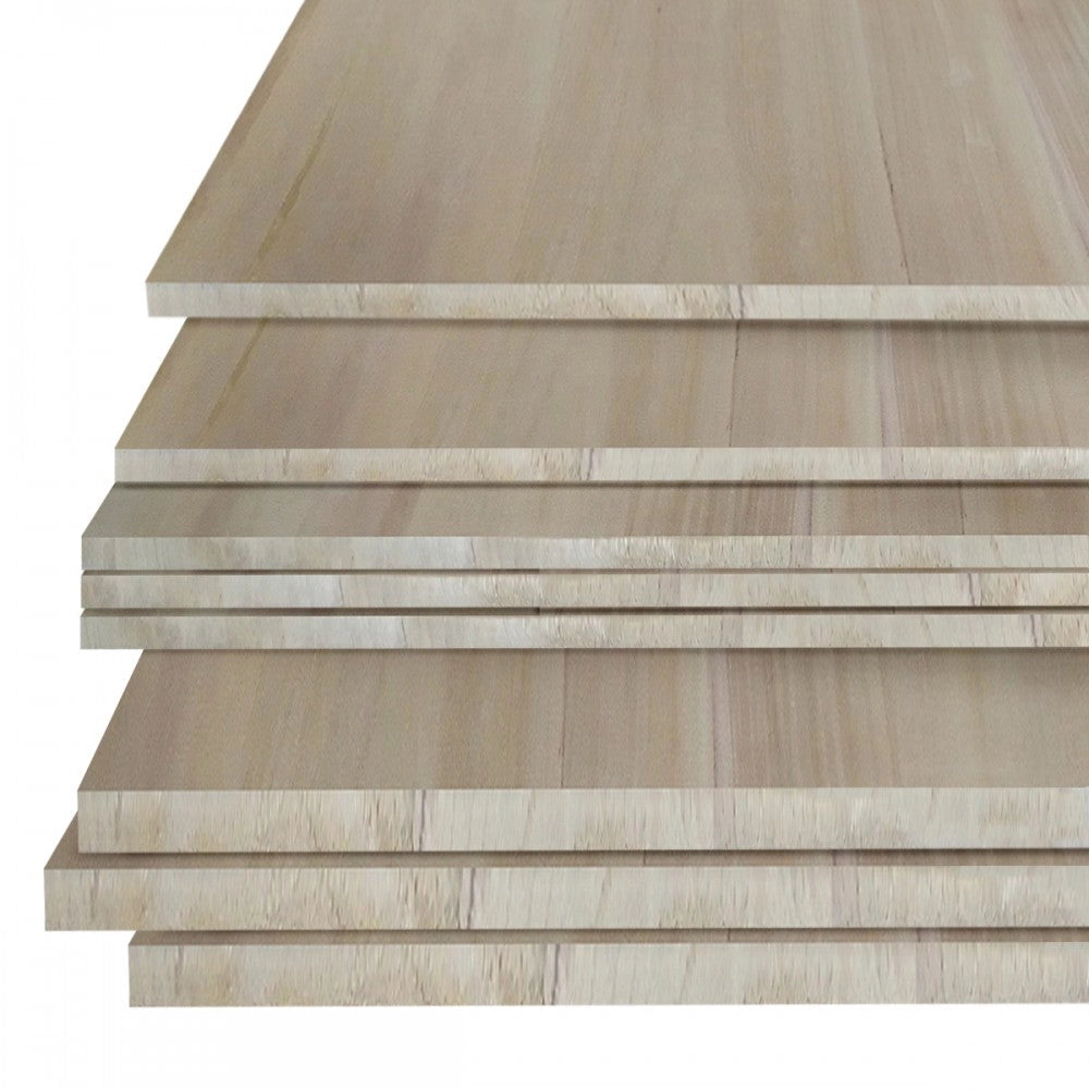 PANNELLO In LEGNO MASSELLO LISTELLATO - Levigato - Light Wood Misura: Kit 12 pz - 40x30 cm