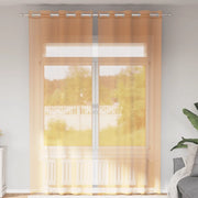 vidaXL Tende in Voile con Occhielli 2 pz Arancio 140x260 cm