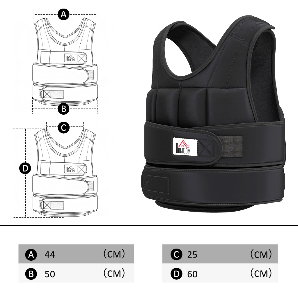 Gilet Zavorrato Regolabile ¨C zephmum ¨C Nero 20 Kg