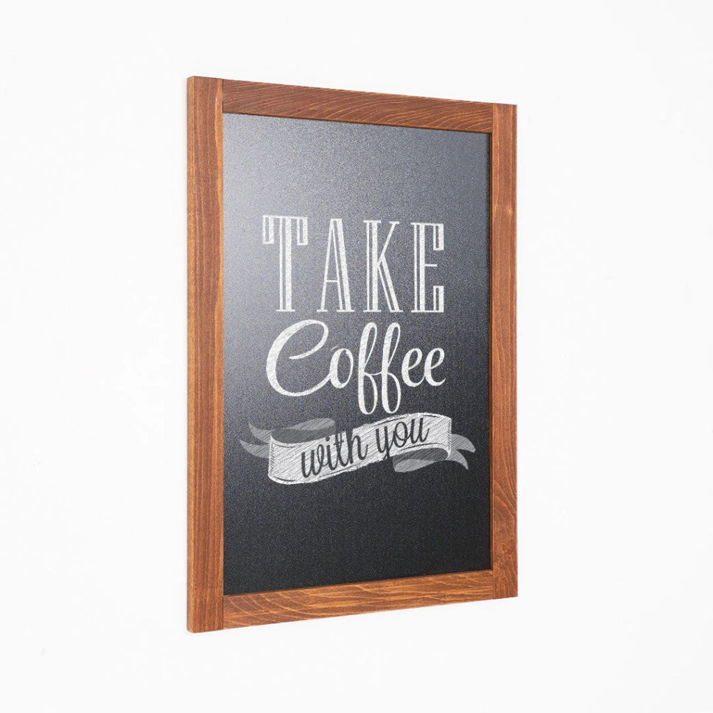 Lavagna con Cornice in Legno 40x60cm in Legno Dark Wood