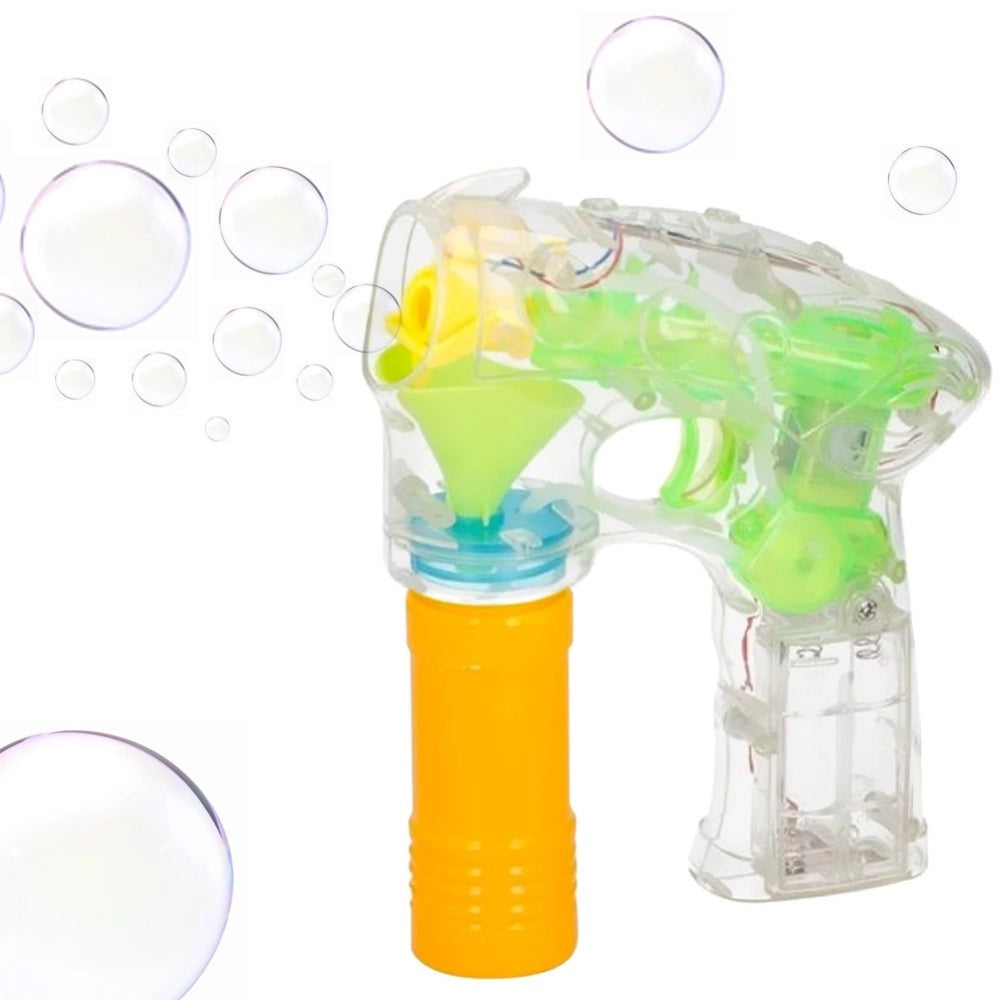 Trade Shop - Pistola Spara Bolle Di Sapone Giocattoli Per Bambini Gadget Per Feste A Batteria -
