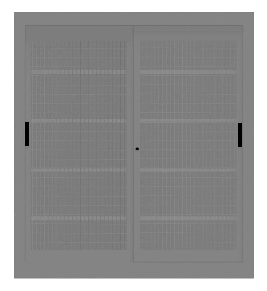 Armadio libreria da ufficio a piani con ante scorrevoli a rete cm. 180x45x200H