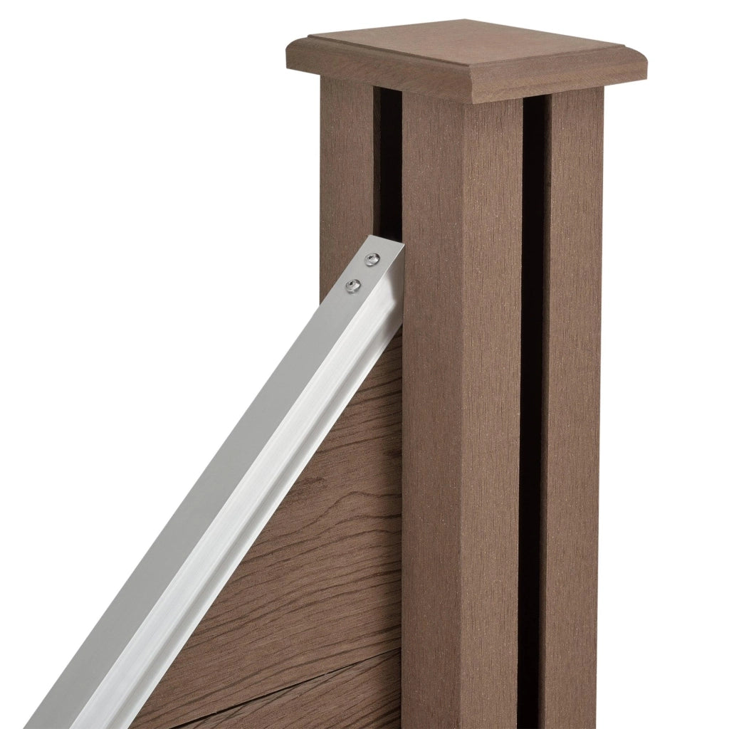 Recinzione da giardino frangivista frangivento legno composito 180 x 96 cm marrone 03_0001476